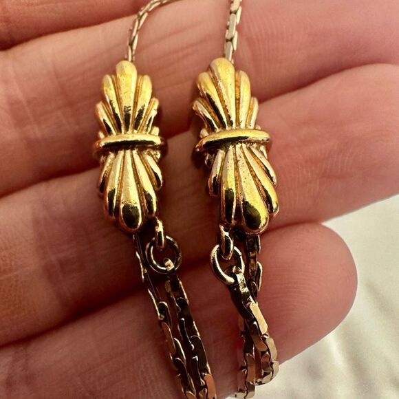 Gold tone vintage adjustable necklace - Picture 7 of 8